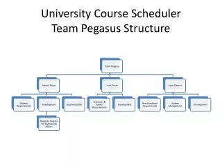 University Course Scheduler Team Pegasus Structure