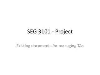 SEG 3101 - Project