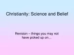 Christianity: Science and Belief