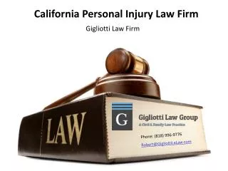California Personal Injury Law Firm