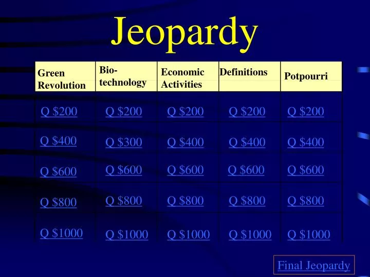 jeopardy