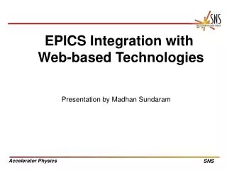 EPICS Integration with Web-based Technologies