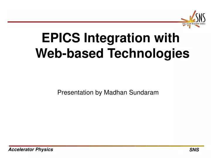 epics integration with web based technologies