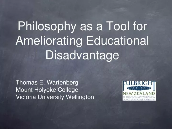 philosophy as a tool for ameliorating educational disadvantage