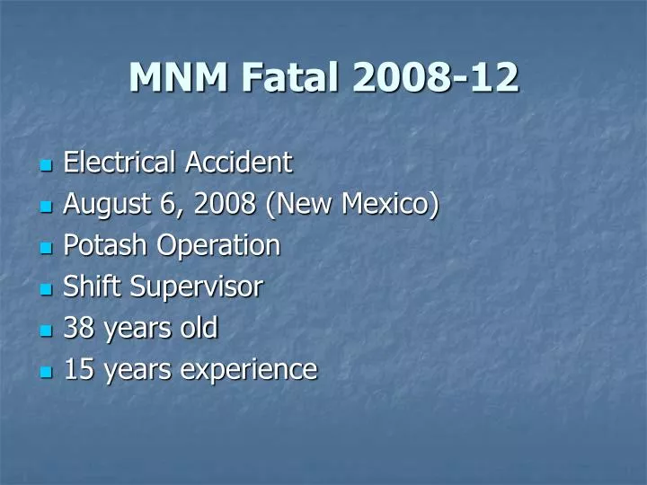 mnm fatal 2008 12