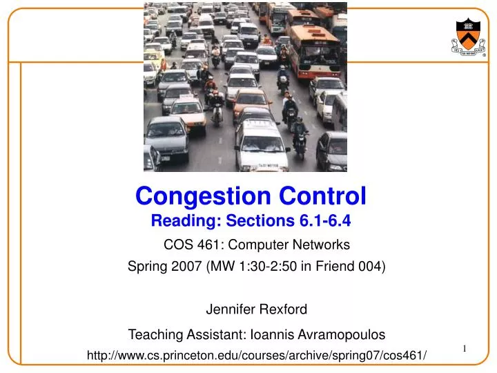 congestion control reading sections 6 1 6 4