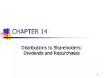 Understanding Shareholder Distributions: Dividends and Stock Repurchases - slide 1