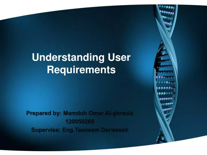 understanding user requirements