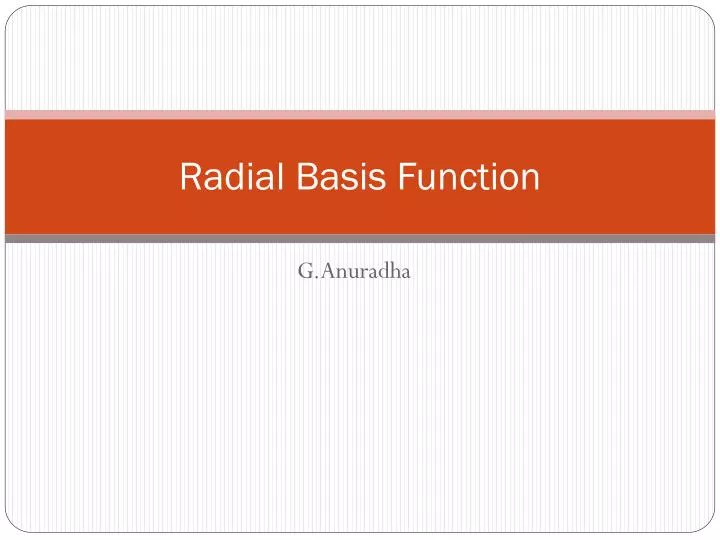 radial basis function