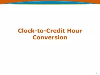 Clock-to-Credit Hour Conversion