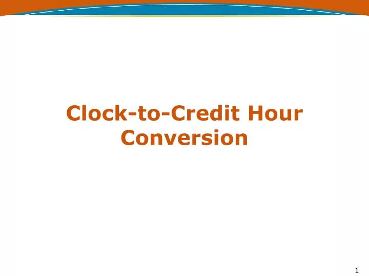 clock to credit hour conversion