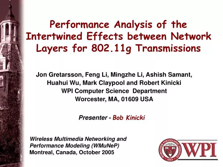 performance analysis of the intertwined effects between network layers for 802 11g transmissions