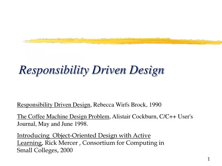 responsibility driven design