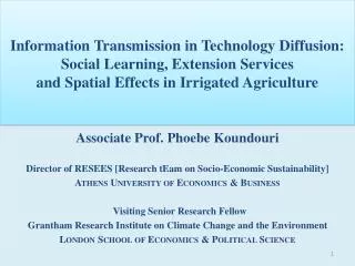 Associate Prof. Phoebe Koundouri