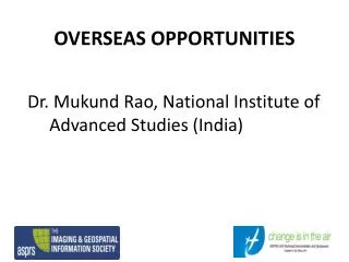 OVERSEAS OPPORTUNITIES