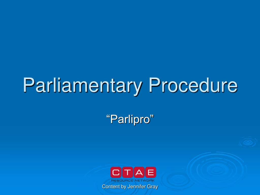 PPT - Parliamentary Procedure PowerPoint Presentation, free download ...