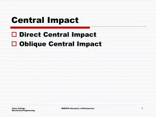 Central Impact