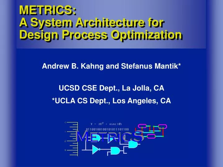metrics a system architecture for design process optimization