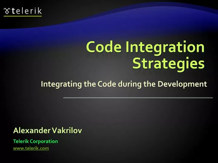code integration strategies