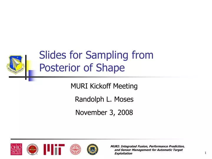 slides for sampling from posterior of shape