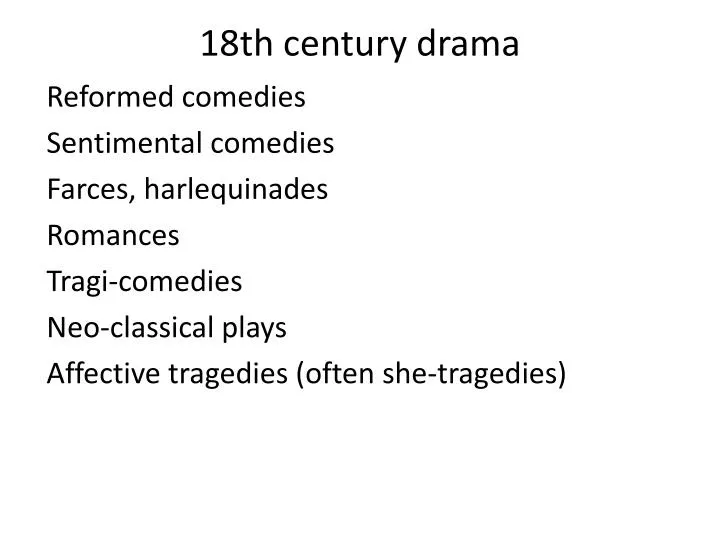 18th century drama