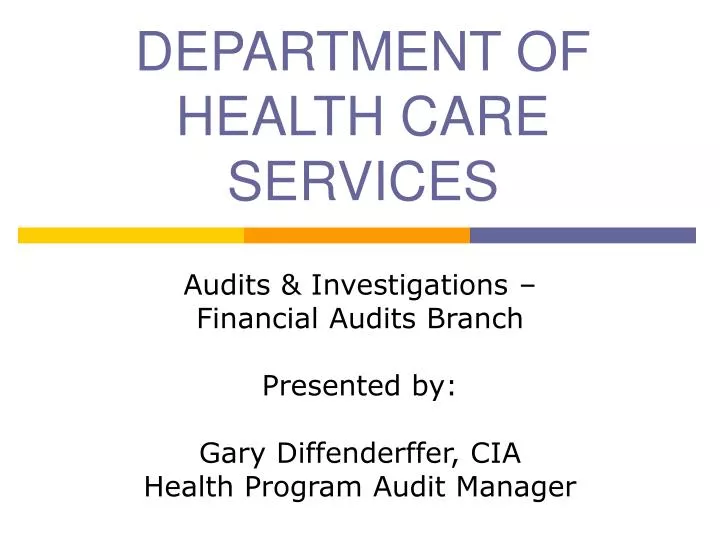 department of health care services