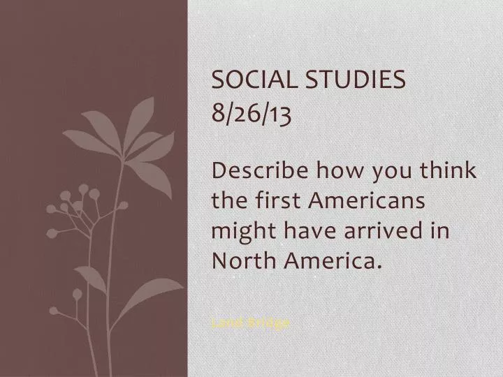 social studies 8 26 13
