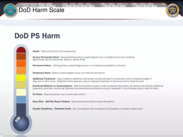 dod harm scale