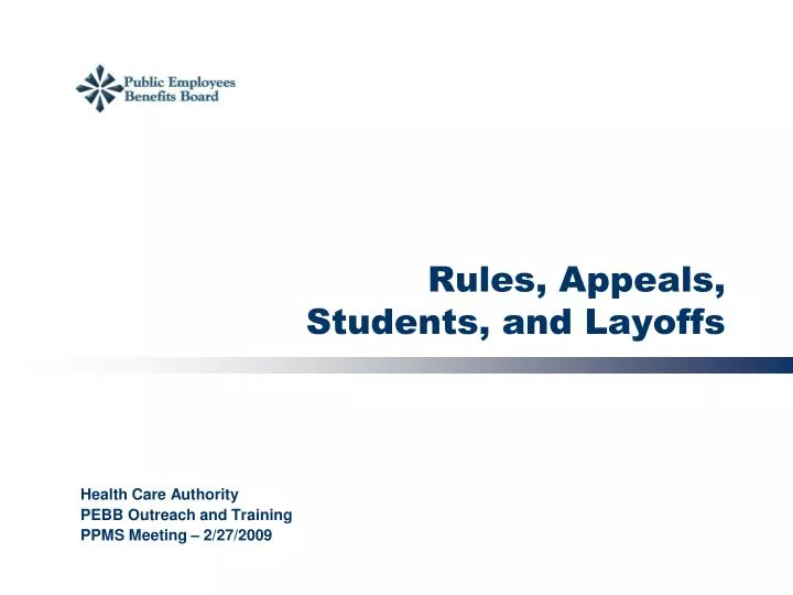 rules appeals students and layoffs