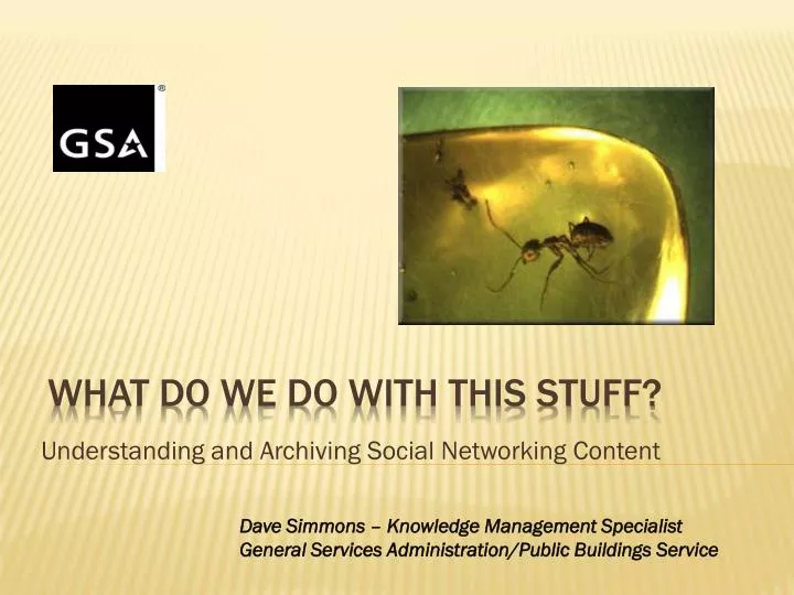 understanding and archiving social networking content