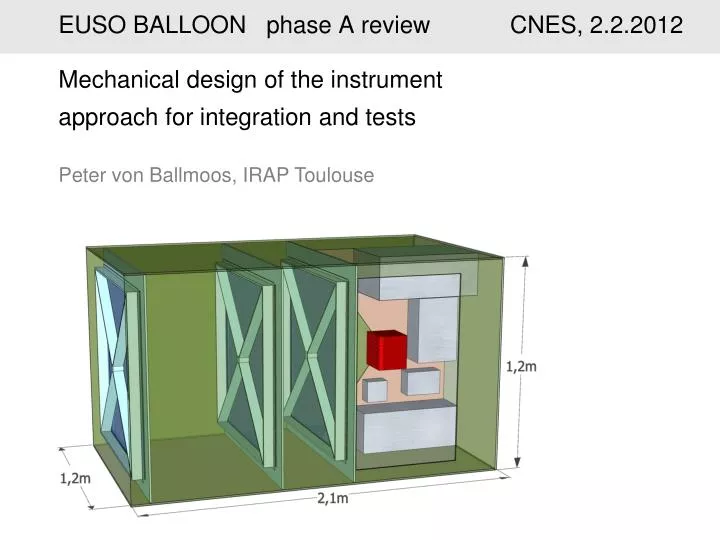 euso balloon phase a review cnes 2 2 2012