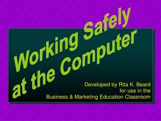 Developed by Rita K. Beard for use in the Business &amp; Marketing Education Classroom