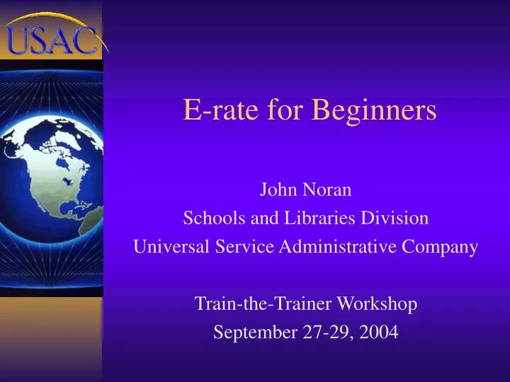 e rate for beginners