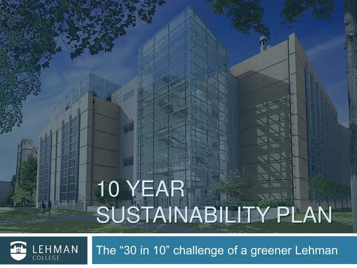 10 year sustainability plan