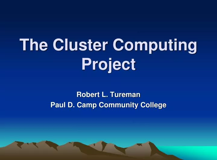 the cluster computing project