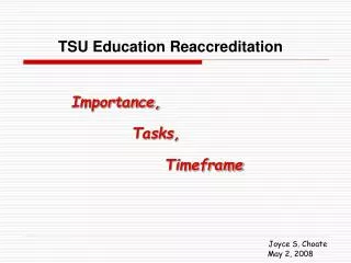 TSU Education Reaccreditation