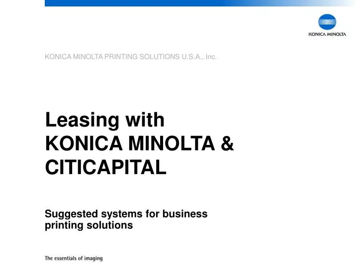 leasing with konica minolta citicapital