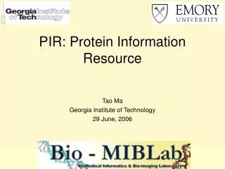 PIR: Protein Information Resource