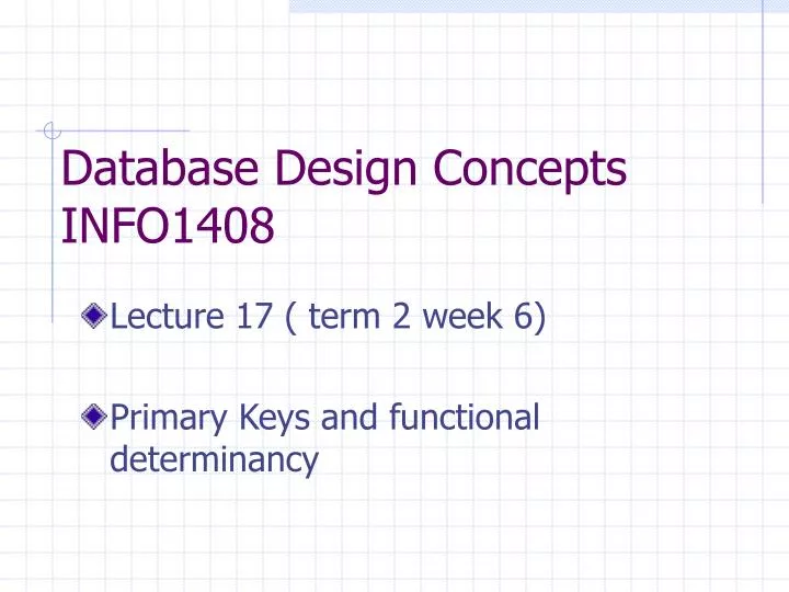 database design concepts info1408