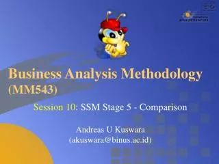 Business Analysis Methodology (MM543)
