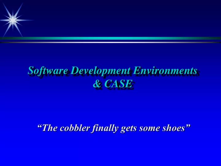 software development environments case