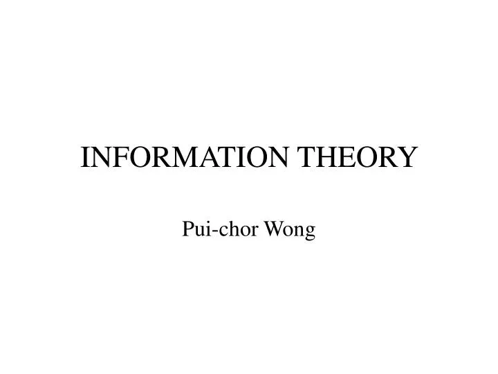 information theory