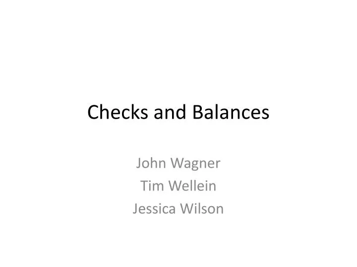 checks and balances