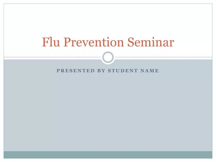 flu prevention seminar