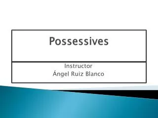 possessives
