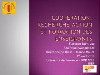 coop ration recherche action et formation des enseignants