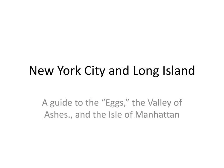 new york city and long island