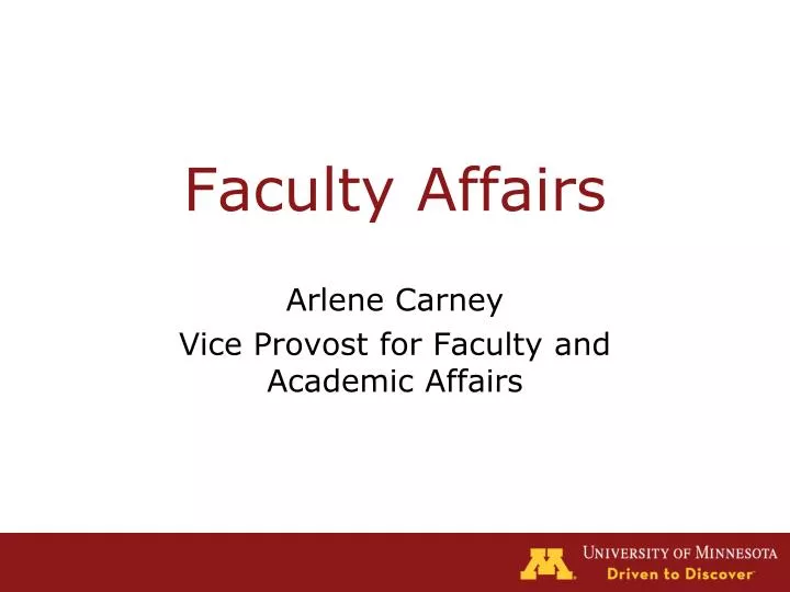 faculty affairs