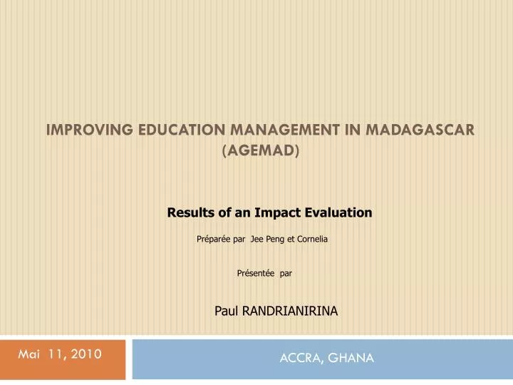 improving education management in madagascar agemad