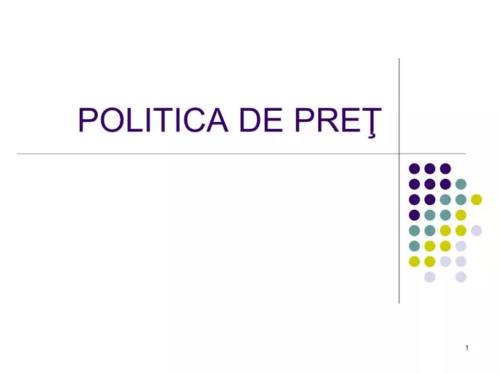 politica de pre